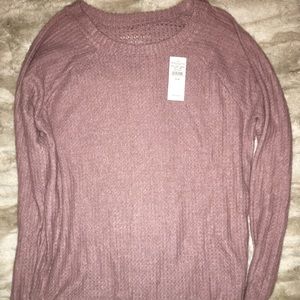 American Eagle waffle plush crew neck sweater